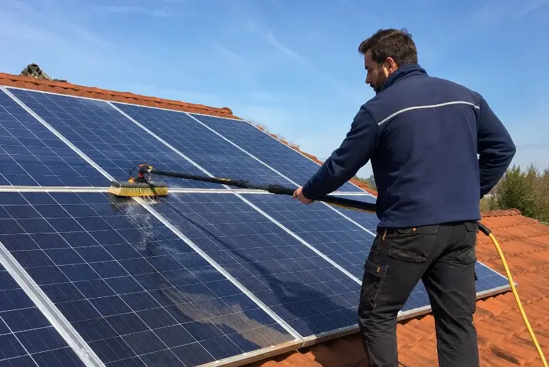 Nettoyage et entretien de panneaux solaires à Nanteuil